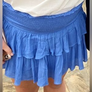 Blue ruffle skort